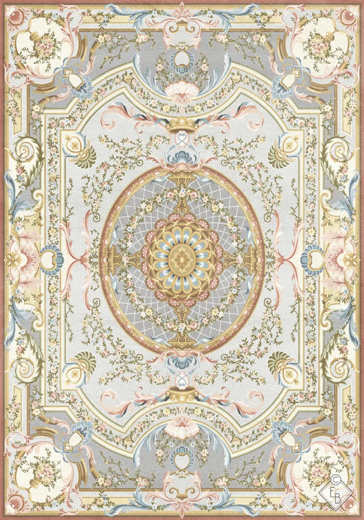 手織りラグ・シルクウール《イケム》140 x 200 cm – ルイ16世時代アーカイブ